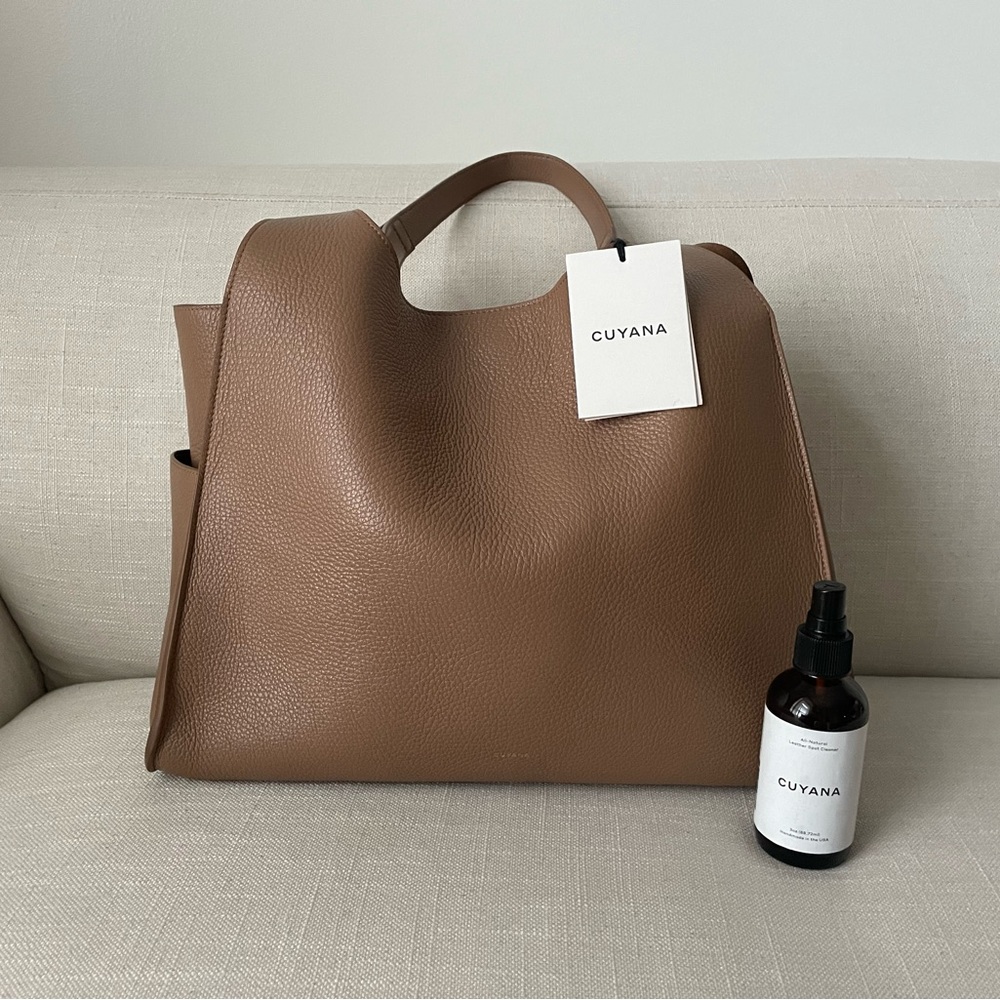 Cuyana Double Loop Satchel - Cappuccino